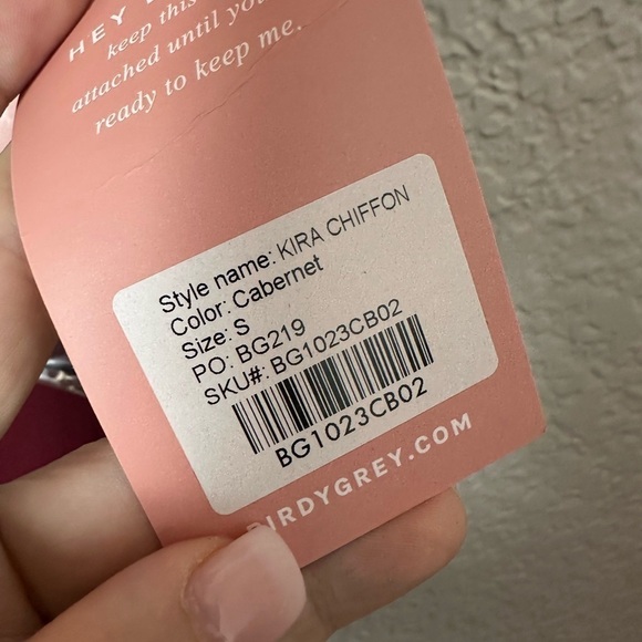 NWT Birdy Grey Kira Dress in Chiffon Cabernet - Picture 5 of 7